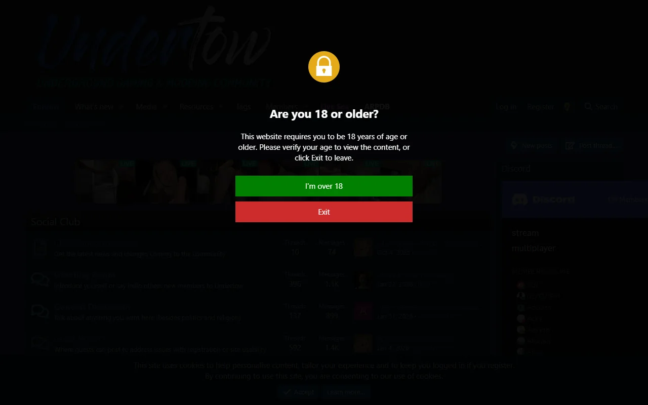 Screenshot: Undertowclub Screenshot of Undertowclub